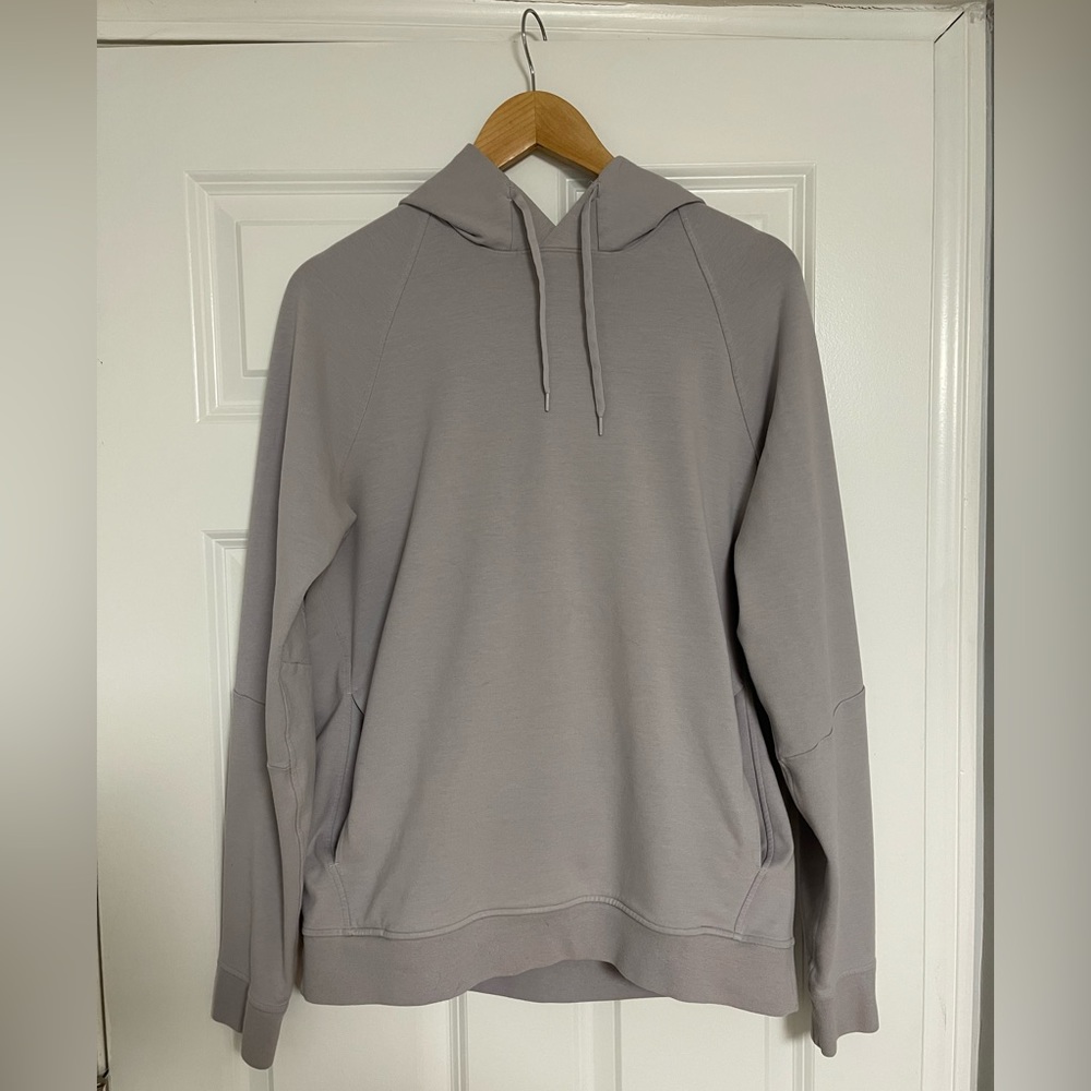 Lululemon City Sweat Pullover M Heathered Ultra Light Grey/Sea Salt